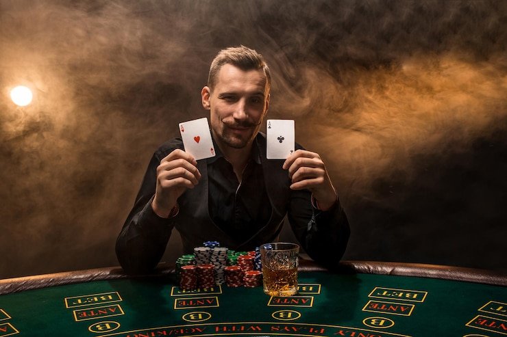 Live dealer studio with multi-angle cameras and real card shoe